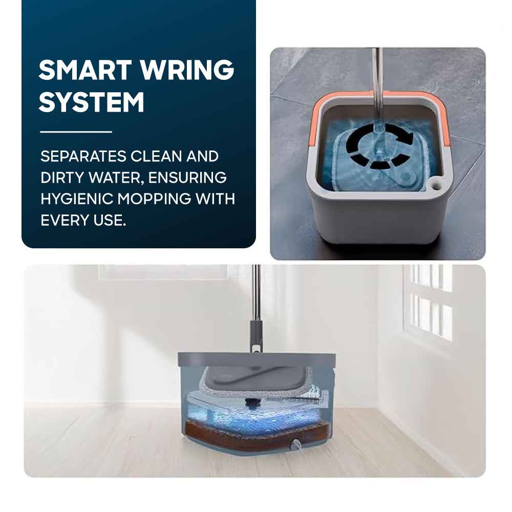 AizLife Spin Mop Square Head and Spray Mop Combo for Easy Daily Home Floor Cleaning Tasks - Sanford India