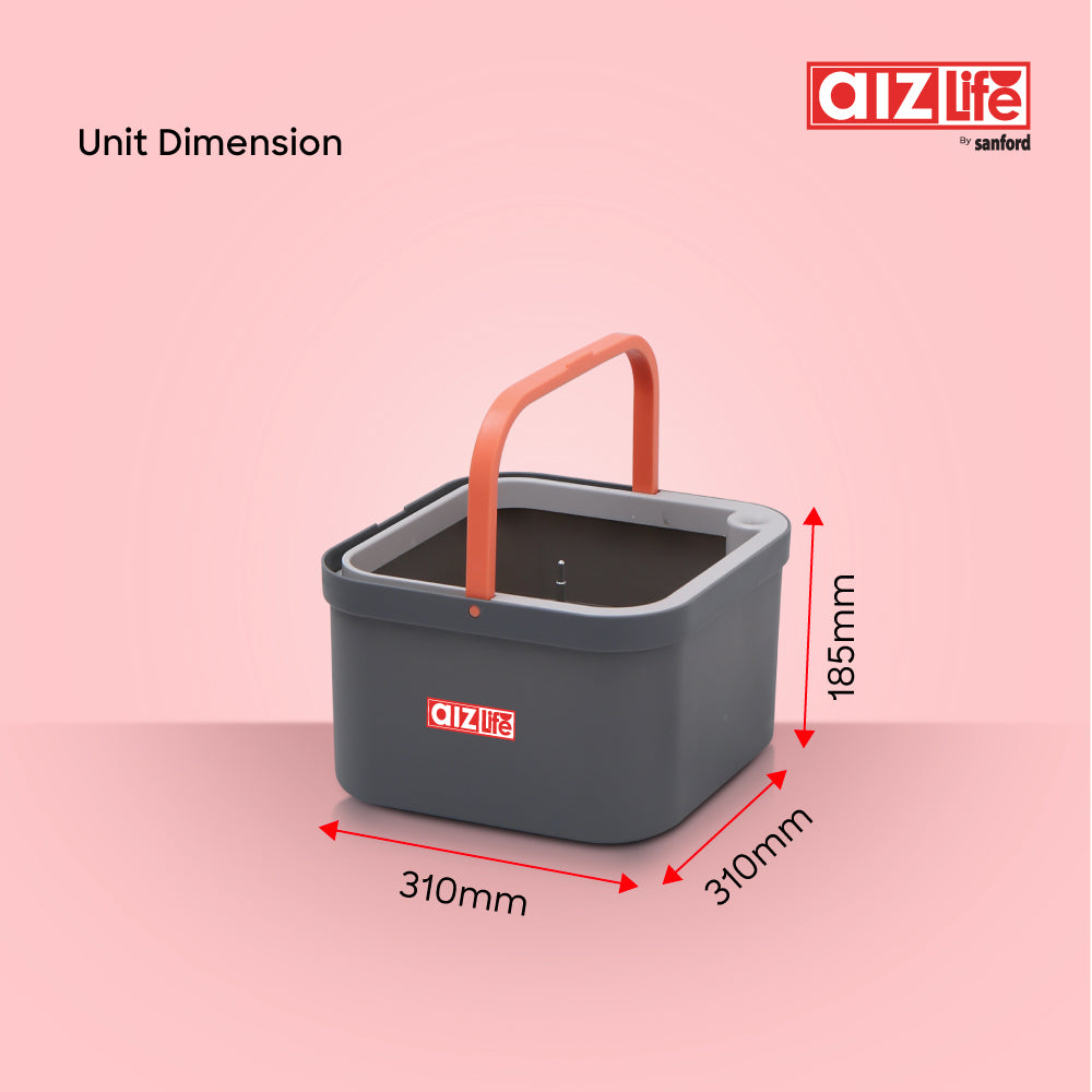 AizLife 2.6L Square Head Spin Mop with Dual Tank and Microfiber Pads | AL1501SP - Sanford India