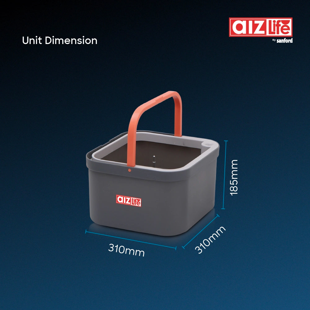 AizLife Square Head Spin Mop AL1501SP | Dual-Tank, 180° Swivel