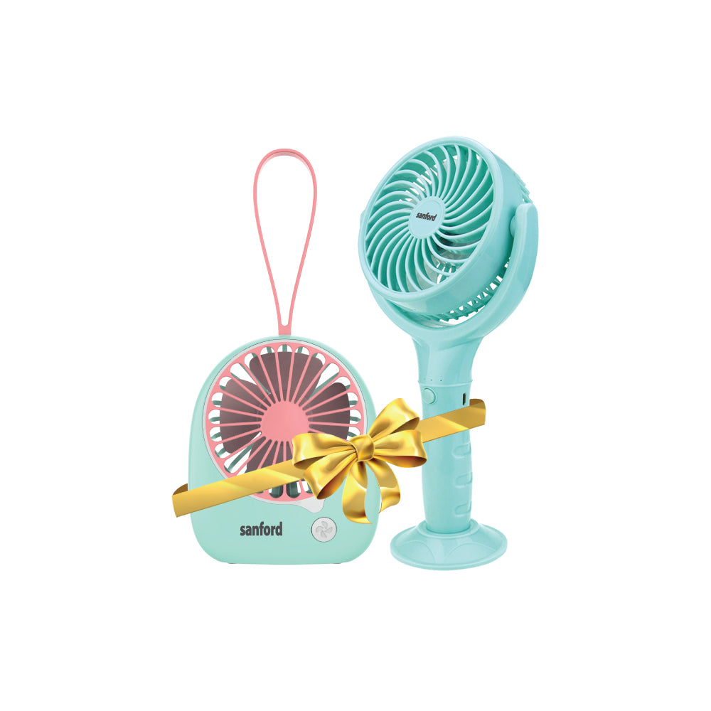 Sanford USB Hand Fan and Mini Fan Combo Rechargeable with 3 Speeds - Sanford India