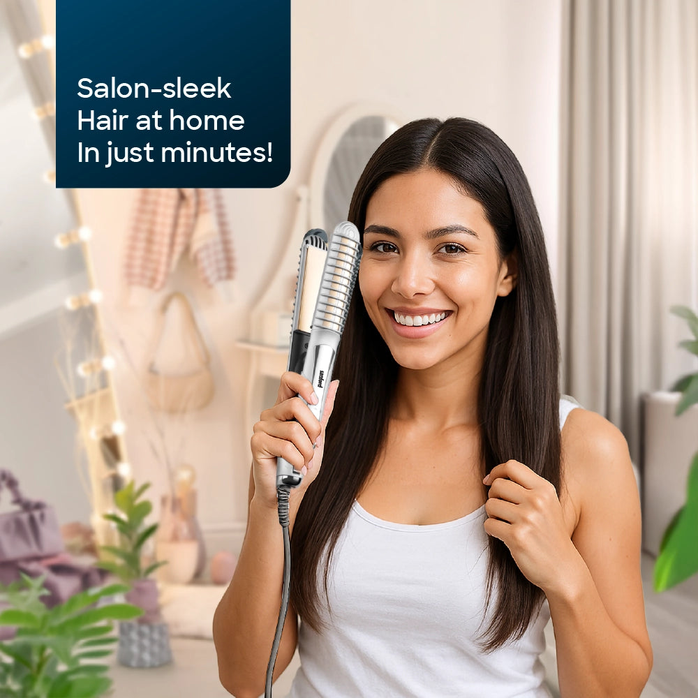 Sanford Hair Straightener Professional Ceramic Plates With Built-In Comb – SF1005HST