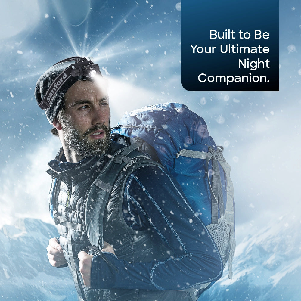 Sanford LED Flashlight Headlamp Rechargeable Long-Range 800m With 3 Lighting Modes – SF1051HL - Sanford India