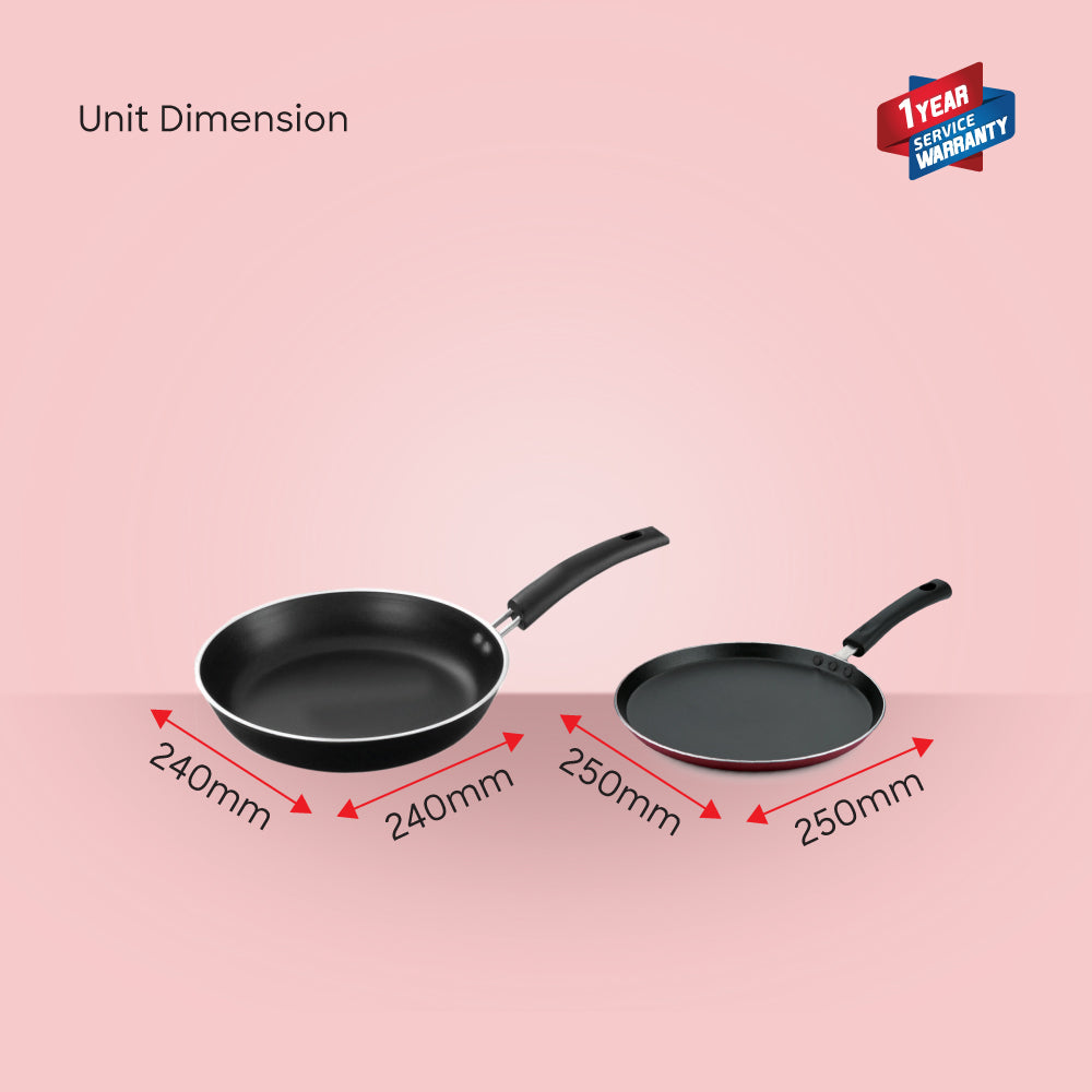 Sanford 2-in-1 Non-Stick Cookware Set with Fry Pan and Tawa | SF15002CWST - Sanford India