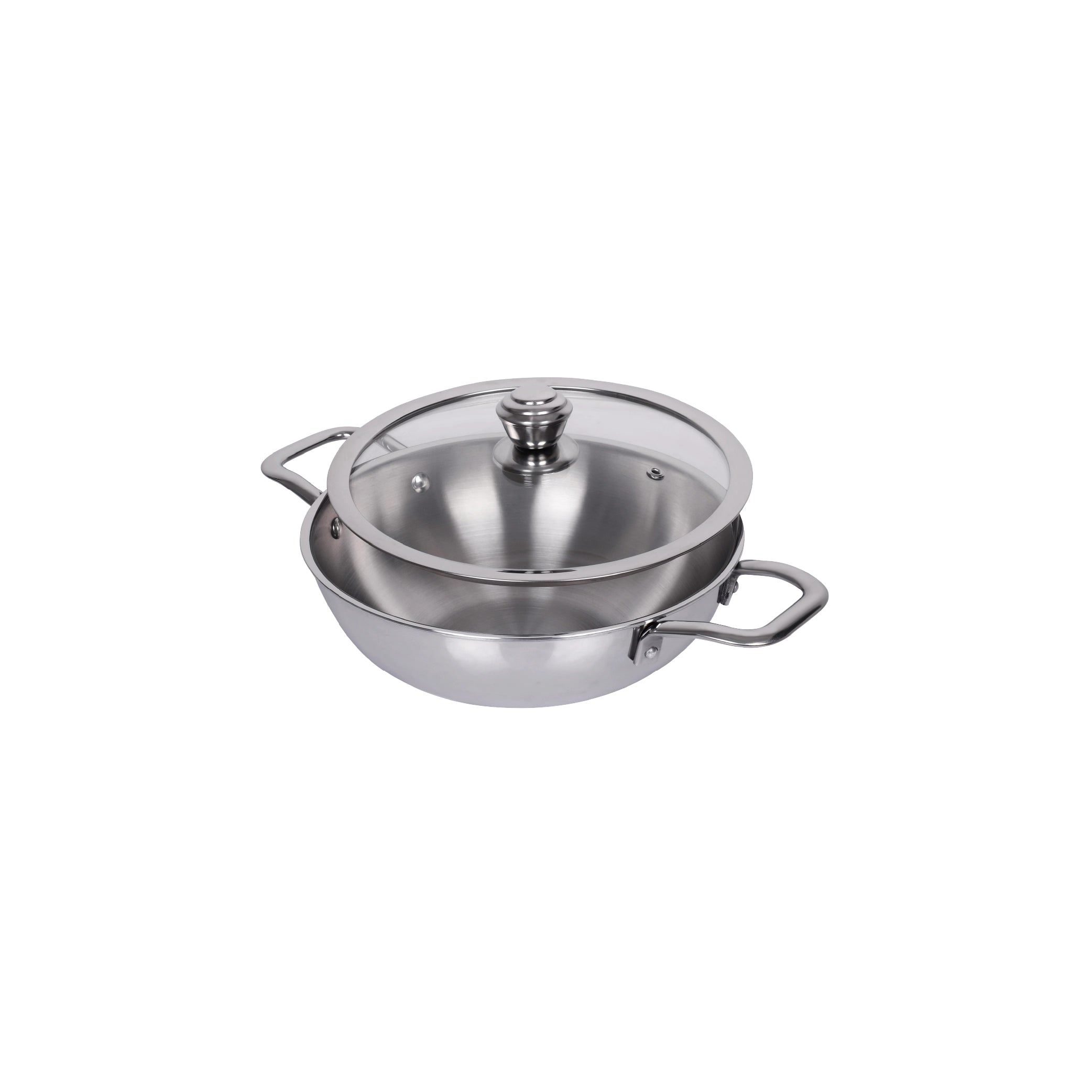 tri ply stainless steel kadai lid 24cm induction compatible sanford 1