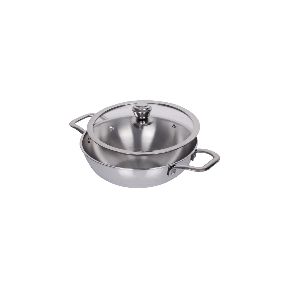 tri ply stainless steel kadai lid 24cm induction compatible sanford 1