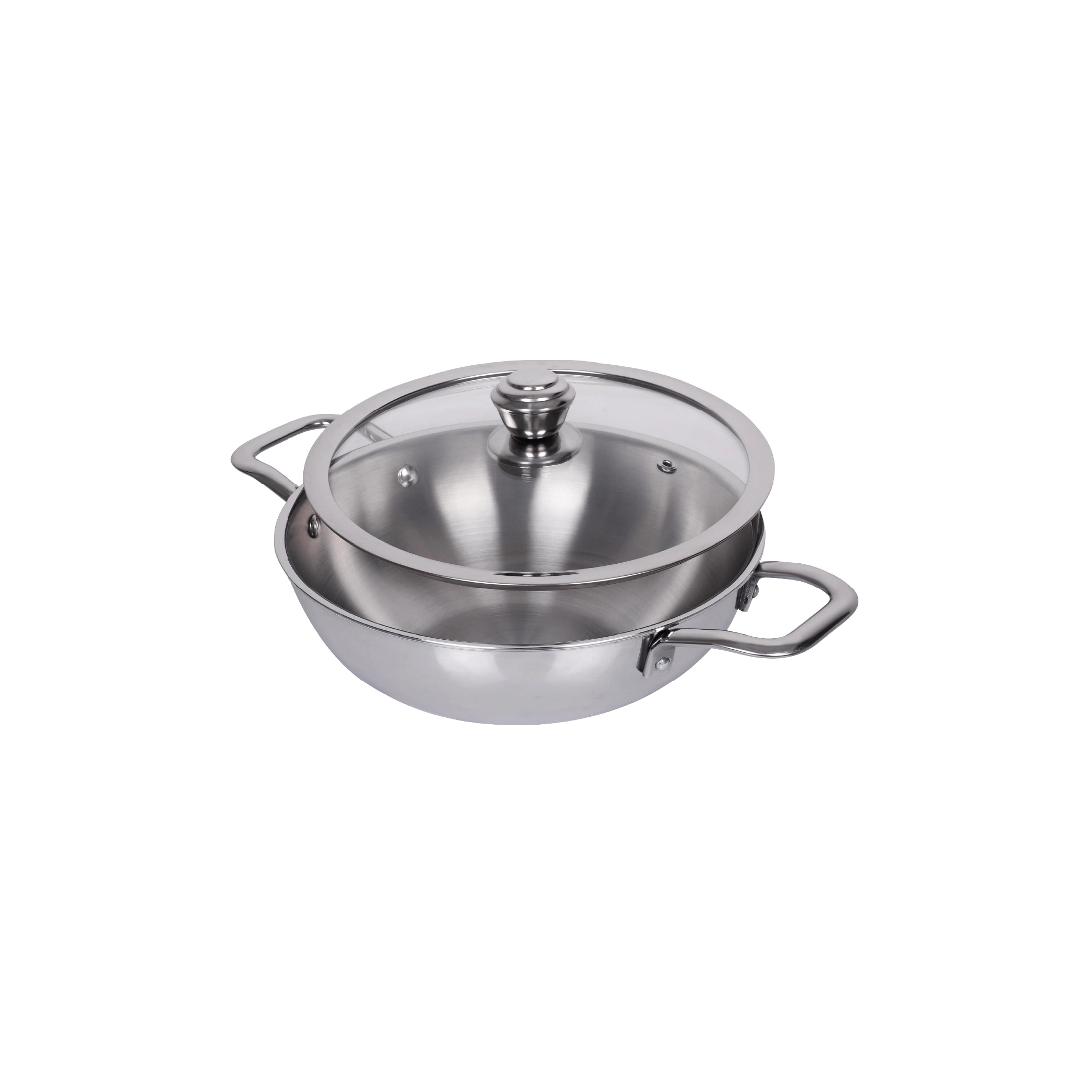 tri ply stainless steel kadai lid 26cm induction compatible sanford 1