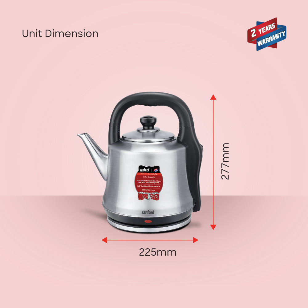Sanford 4 Litre Electric Kettle with Stainless Steel Body and 2000W Power | SF1857EK - Sanford India