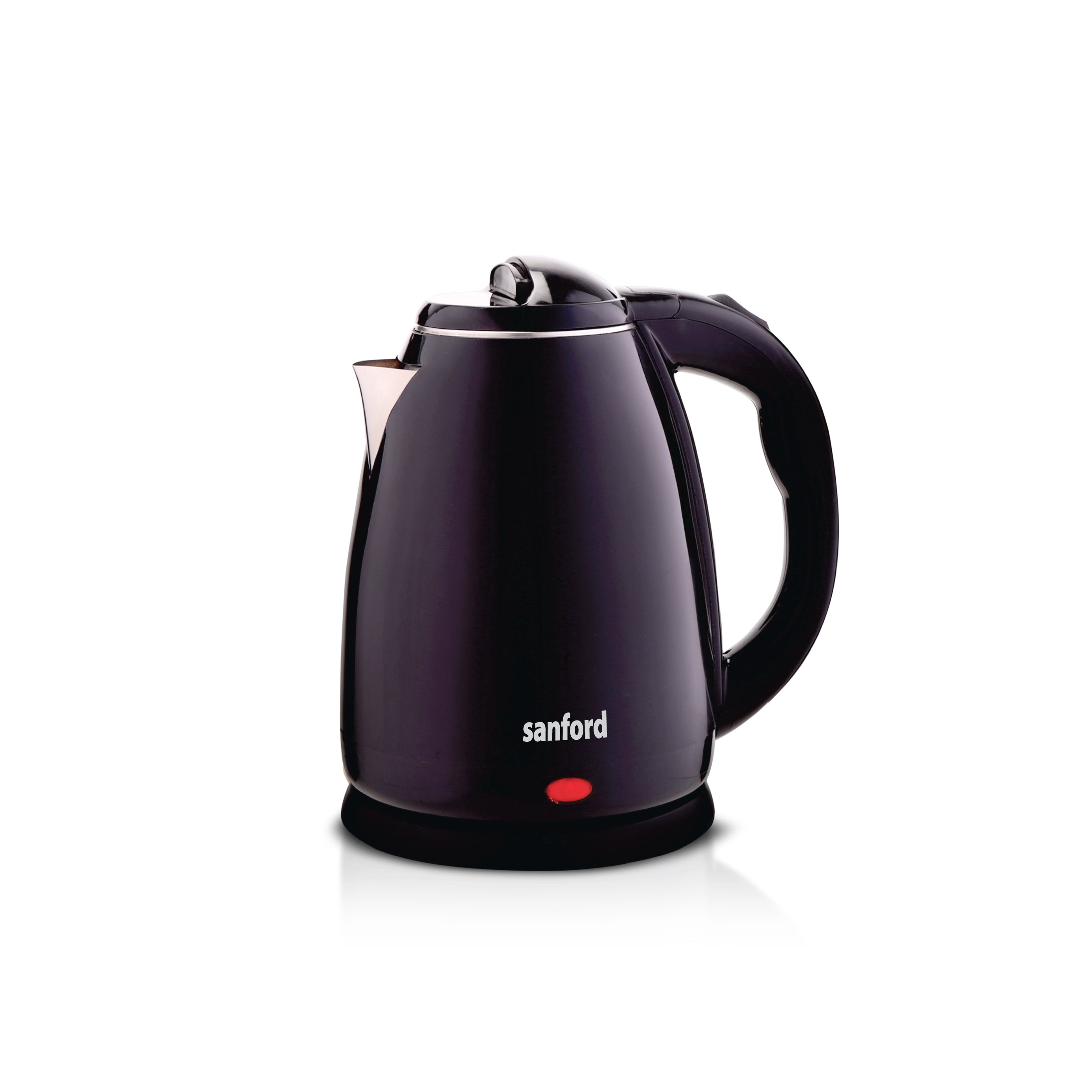 Sanford SF1891EK 1.8L electric kettle with cool touch red body and stainless steel interior