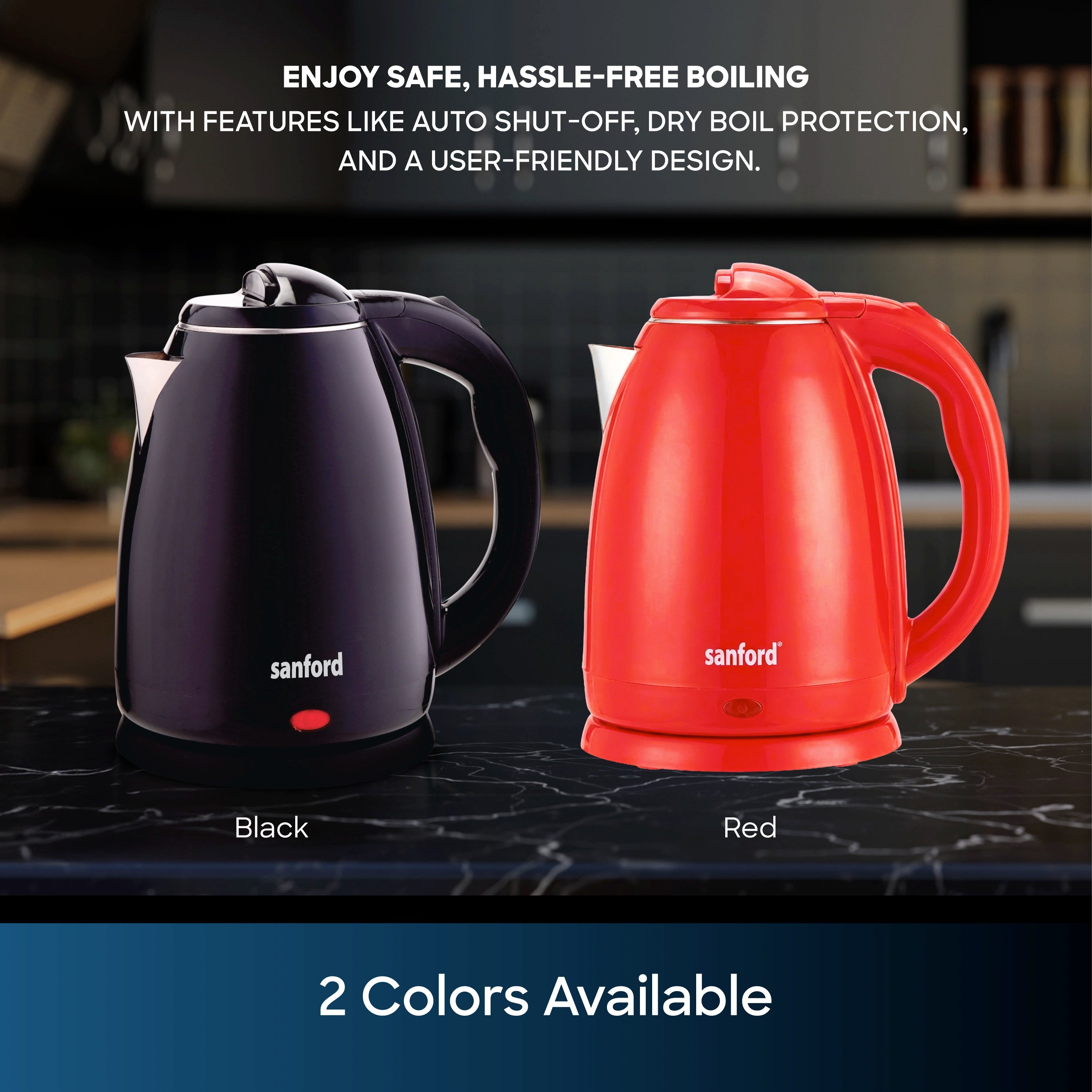 Sanford SF1891EK 1350W fast boiling electric kettle with cool touch exterior

