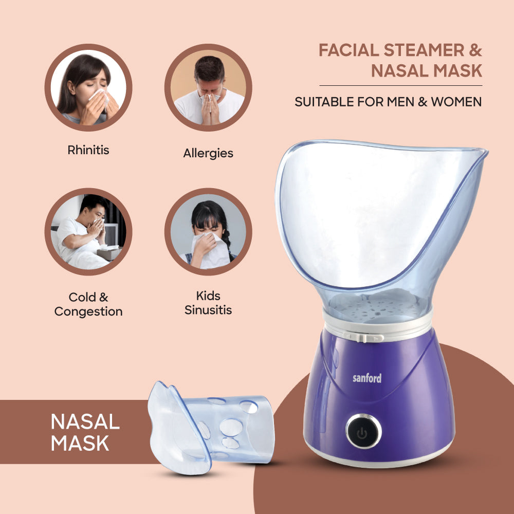 Sanford 2-in-1 Facial Steamer with Nasal Mask and Steam Control – SF1948FS - Sanford India