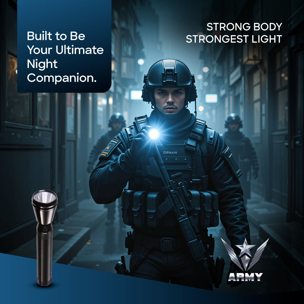 Sanford LED Torch Army Series Rechargeable 1800 Meter Range (SF2640SL)