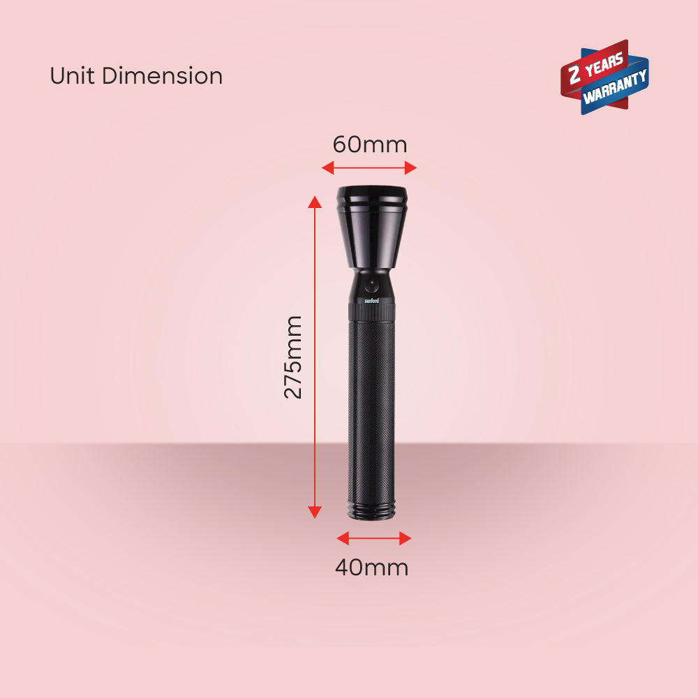 Sanford Army Series Rechargeable LED Search Light with 1800 Meter Beam | SF2640SL 2D - Sanford India