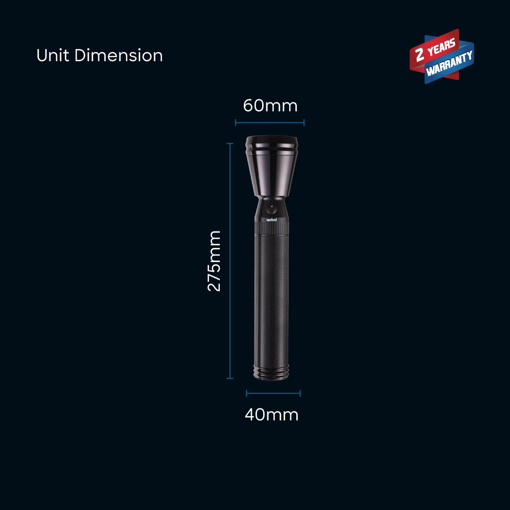Sanford LED Torch Army Series Rechargeable 1800 Meter Range (SF2640SL) - Sanford India
