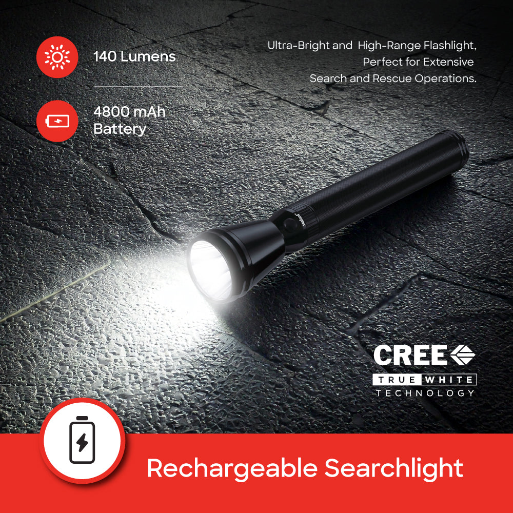 Sanford Army Series Rechargeable LED Search Light with 1900 Meter Beam | SF2641SL 3D - Sanford India