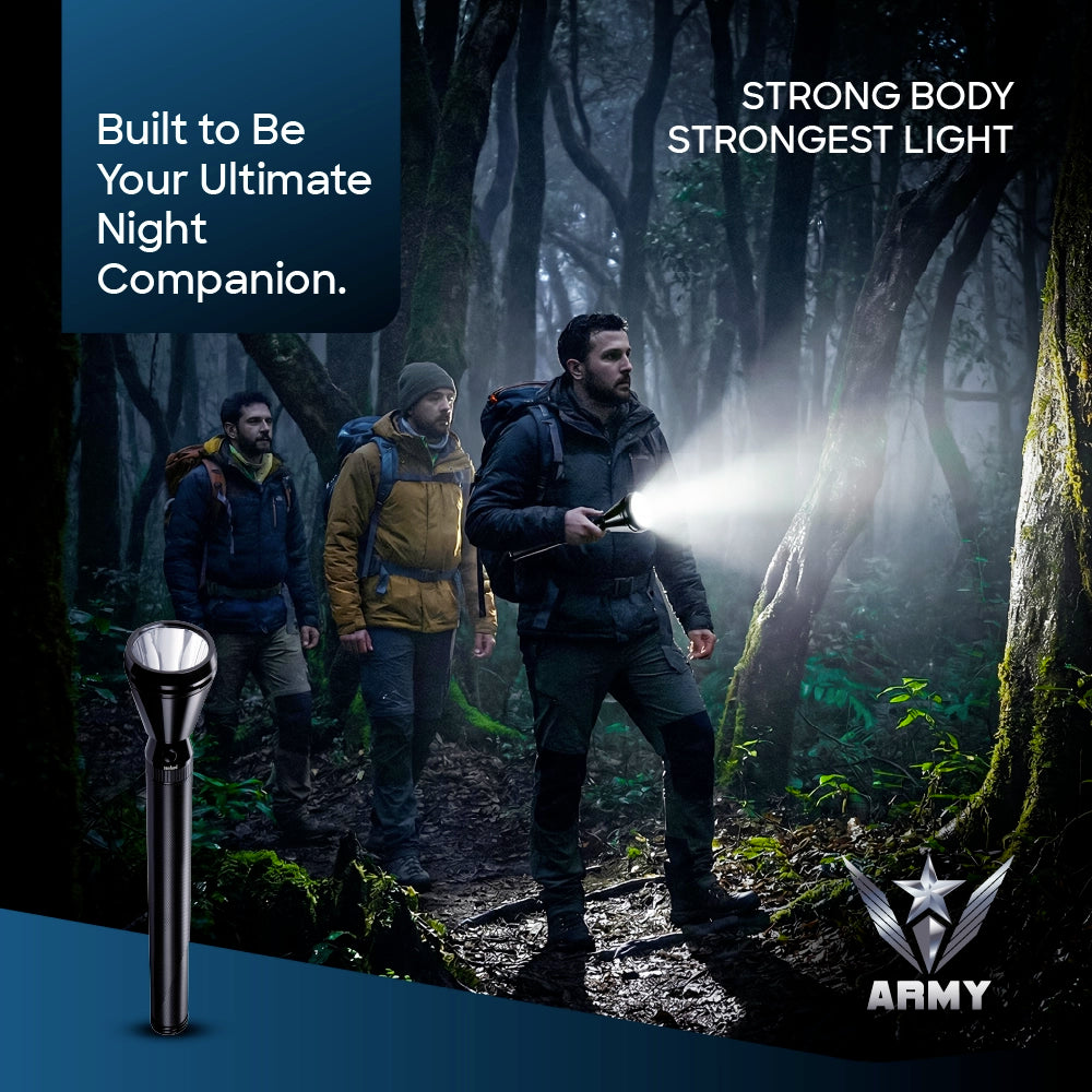 Sanford LED Torch Flashlight Army Series Rechargeable Long-Range 2100m – SF2642SL