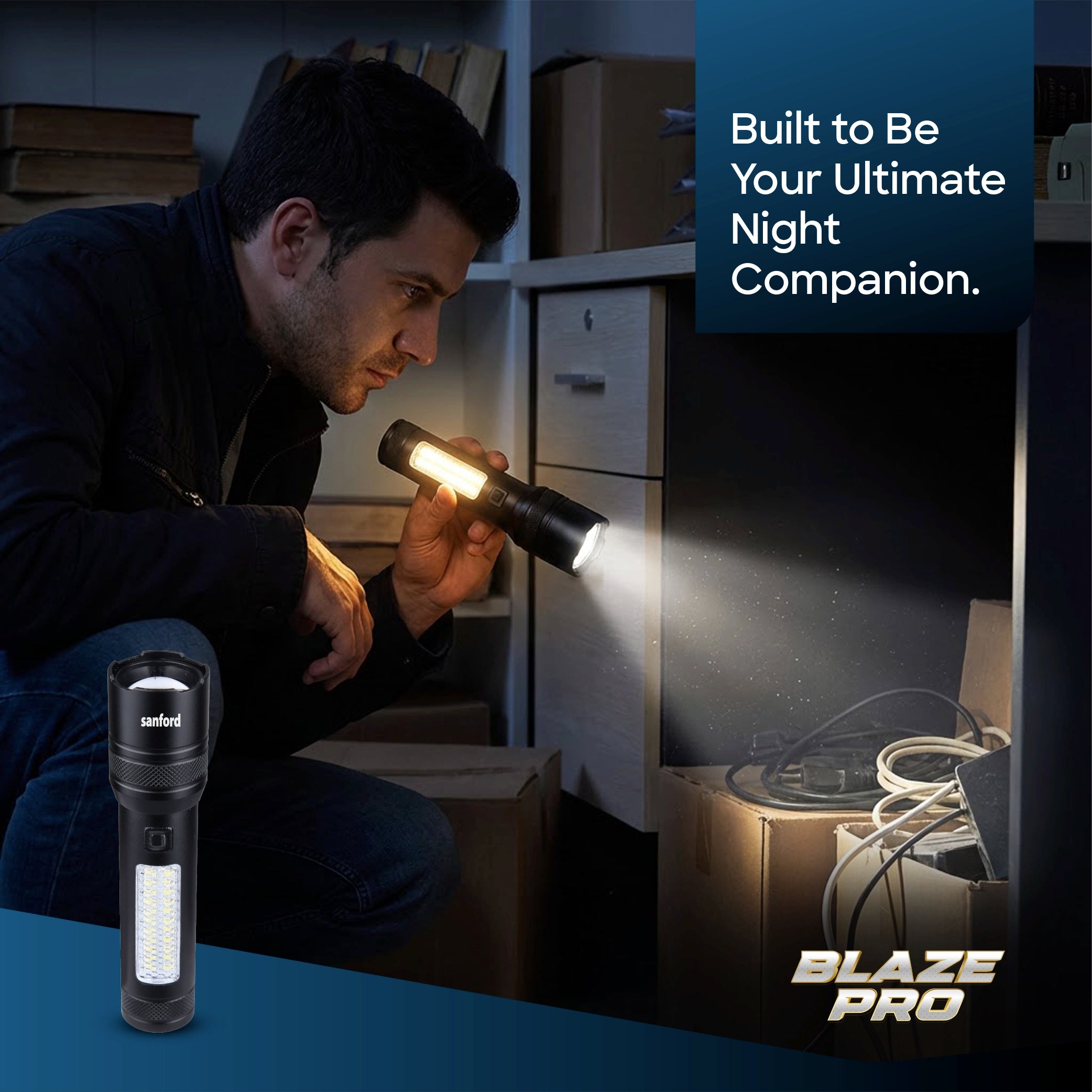 Shop Sanford Rechargeable LED Flashlight, 600 Lumens with Zoom