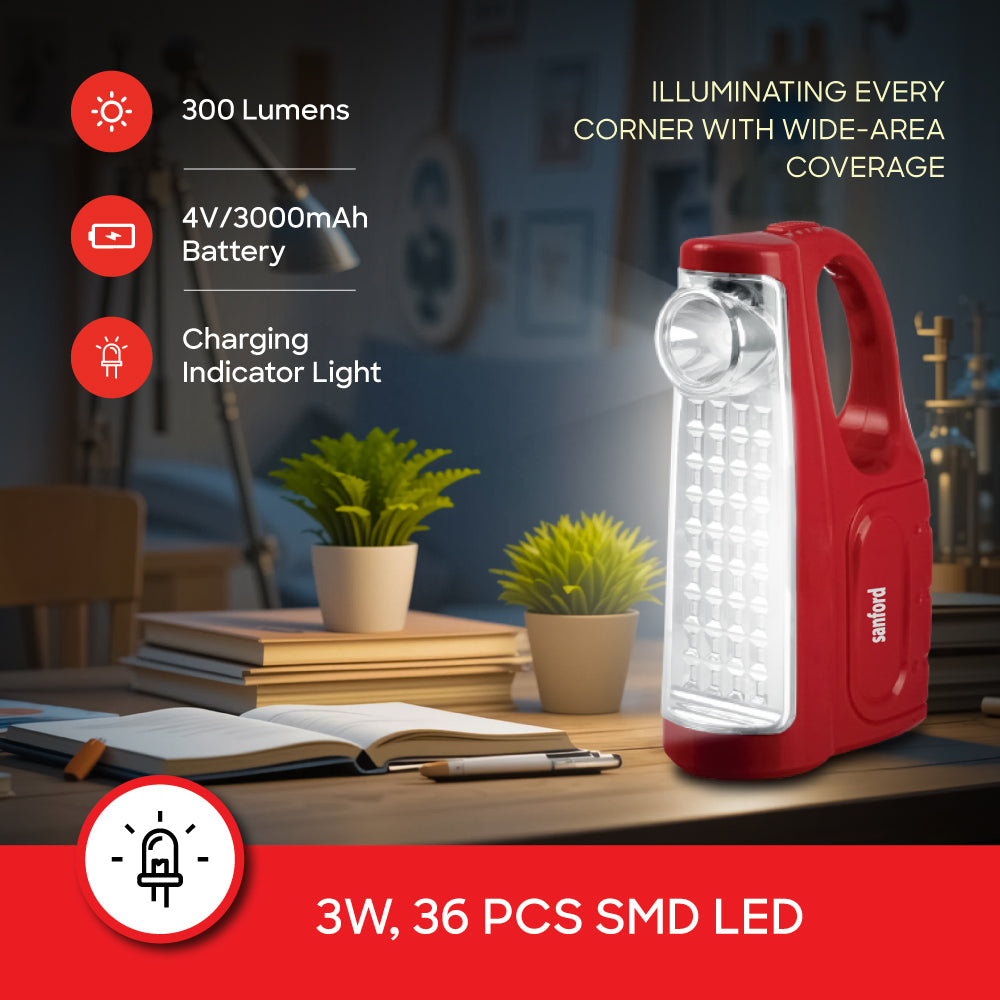 Sanford 2-in-1 Rechargeable LED Lantern with Torch and Portable Design | SF2734EL - Sanford India