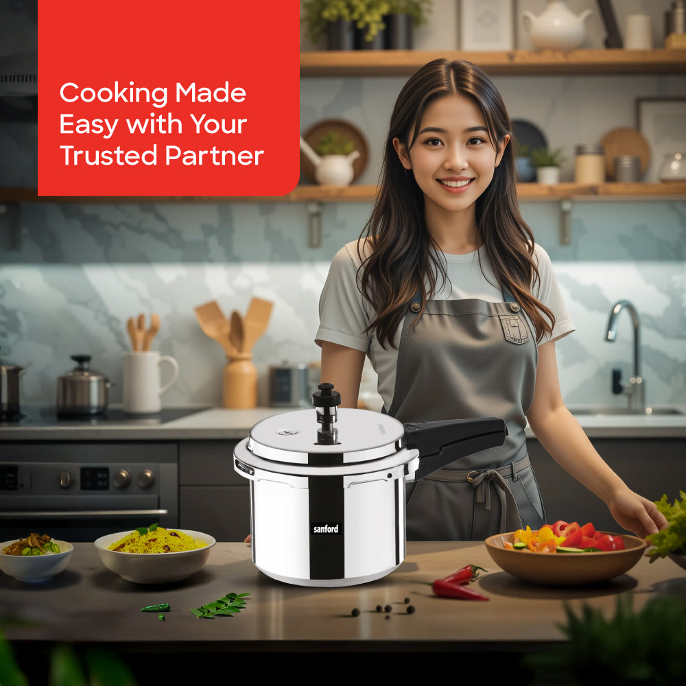 Sanford 3Litre Aluminium Pressure Cooker with Induction Base | SF3252PC