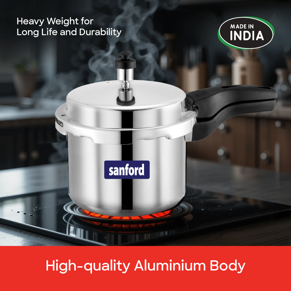 Sanford 3 Litre Aluminium Pressure Cooker with Induction Base | SF3252PC - Sanford India