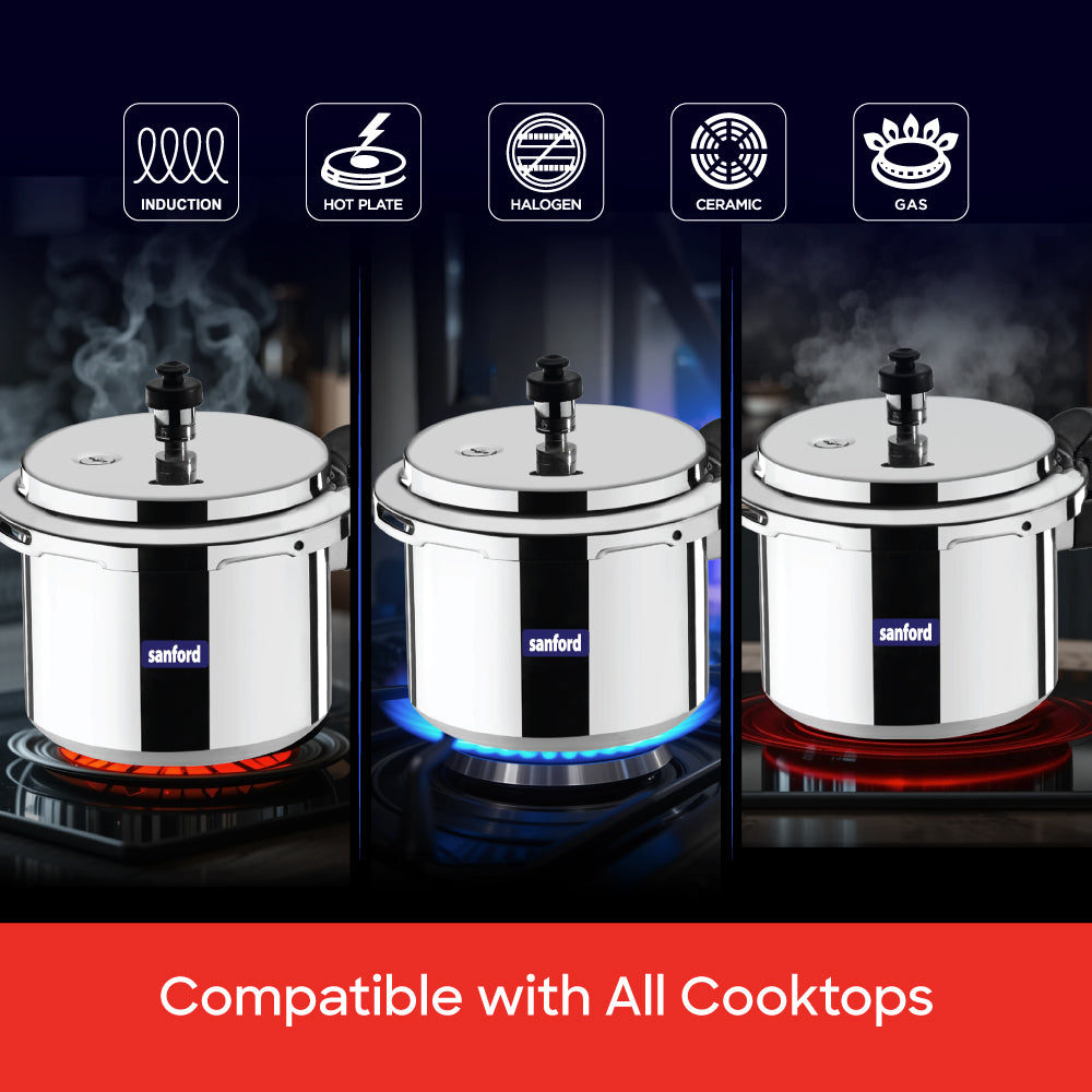 Sanford 3 Litre Aluminium Pressure Cooker with Induction Base | SF3252PC - Sanford India