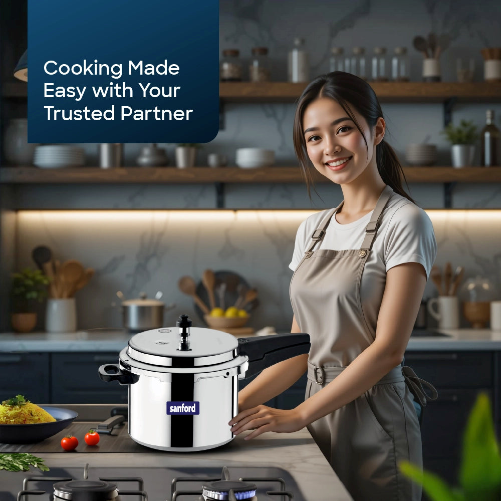 Sanford Aluminium Pressure Cooker 5-Litre With Induction Base – SF3253PC