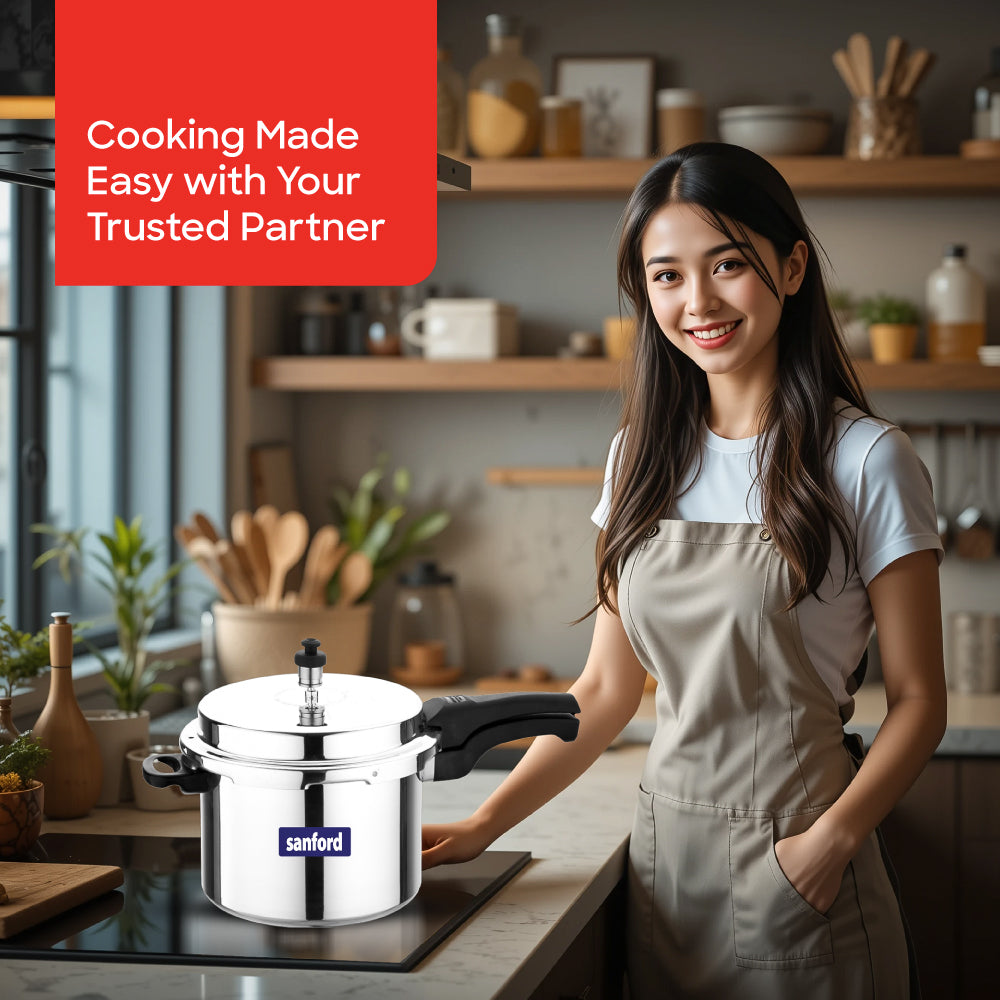 Sanford 7.5 Litre Aluminium Pressure Cooker with Induction Base | SF3254PC - Sanford India