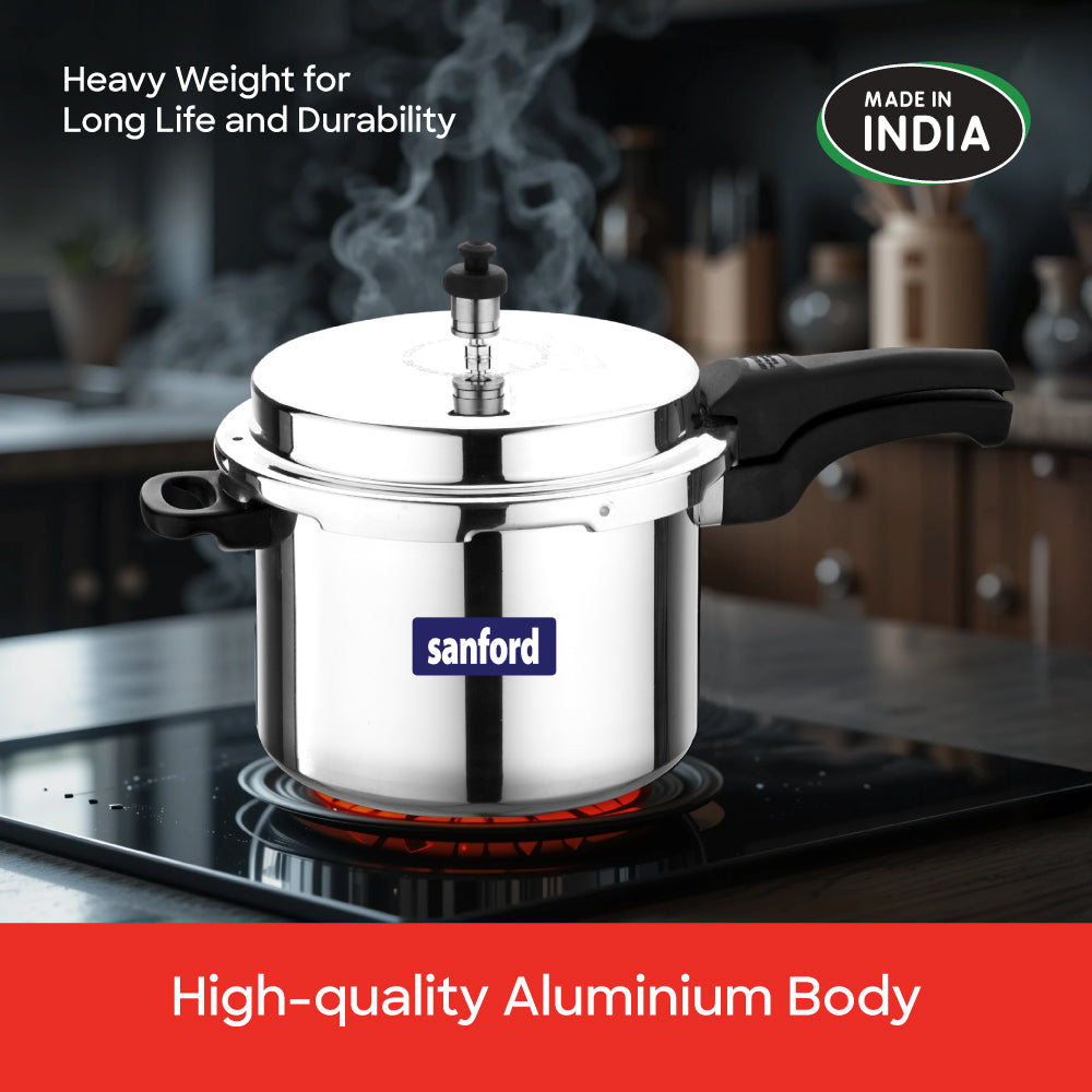 Sanford 7.5 Litre Aluminium Pressure Cooker with Induction Base | SF3254PC - Sanford India