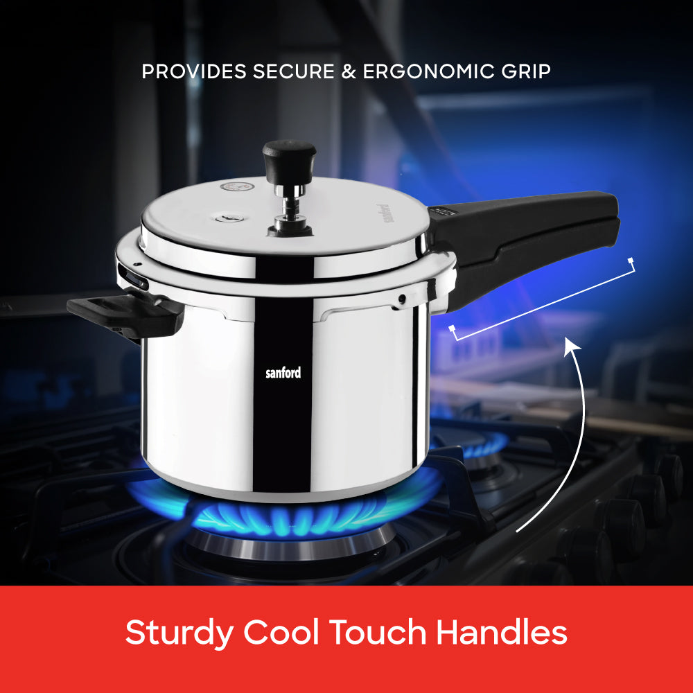 Sanford 10 Litre Aluminium Pressure Cooker with Induction Base | SF3255PC - Sanford India