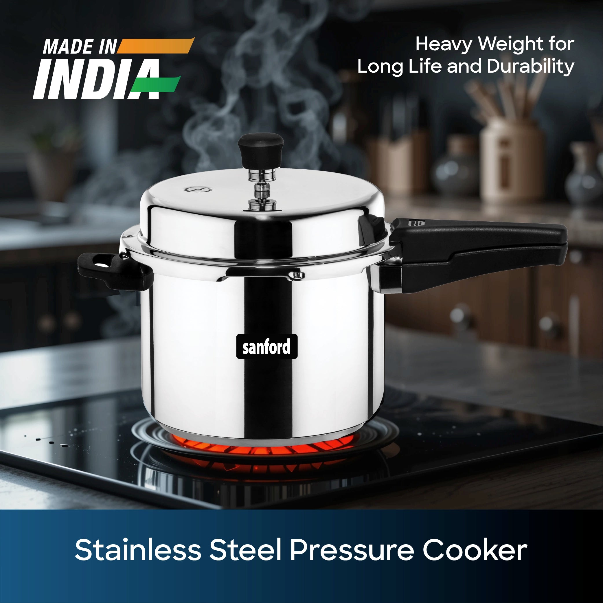 Tri-Ply Trimax Bergner agreea cooker pressure キッチン家電 Pressure Ready Induction 3L & 2L Combo Cooker キッチン家電