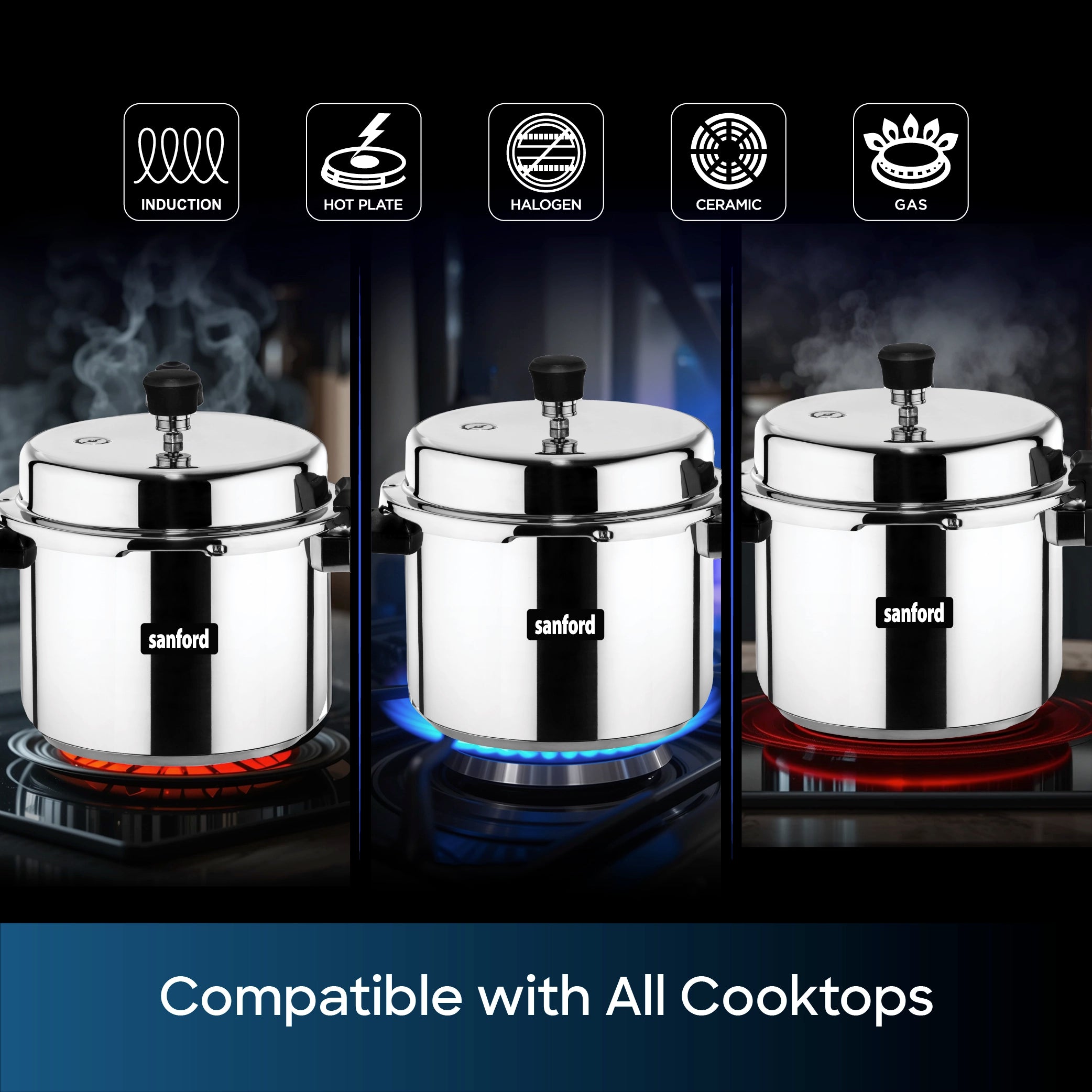 best stainless steel pressure cooker 5 litre sandwich bottom sanford 5