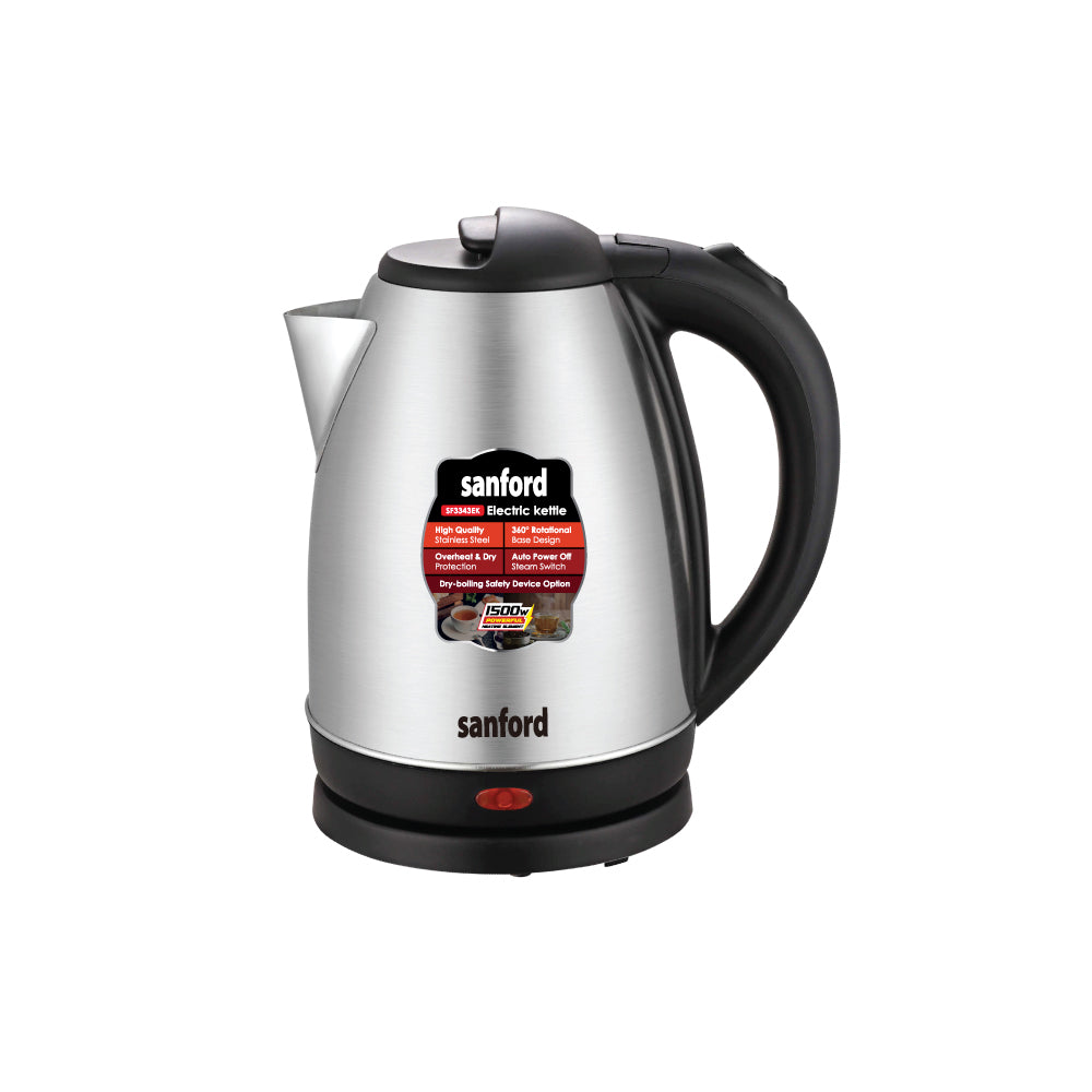 Sanford 1.8 Litre Electric Kettle with Stainless Steel Body and 1500W Power | SF3343EK - Sanford India