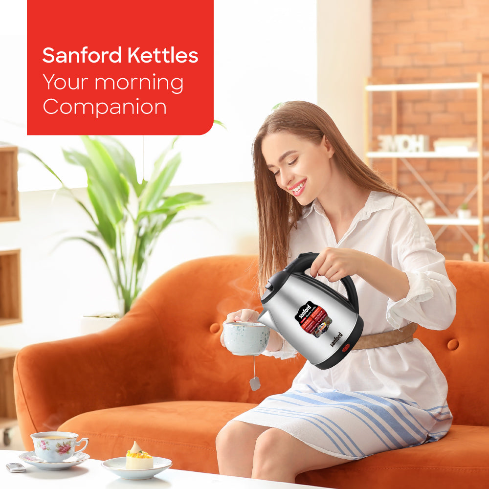 Sanford 1.8L Stainless Steel Electric Kettle with 1500Watts Heating | SF3343EK