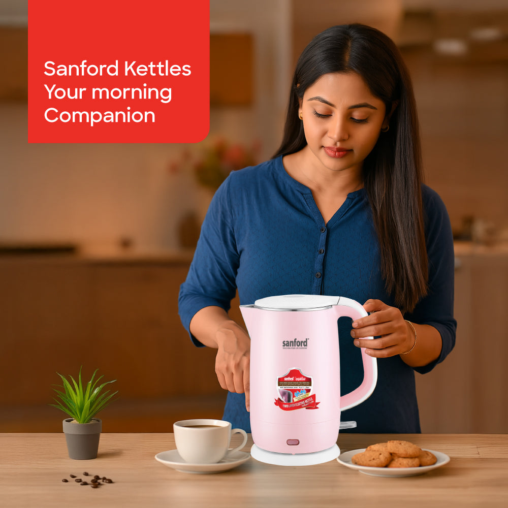 Sanford 1.5L Electric Kettle with Double Layer Protection | SF3353EK - Sanford India
