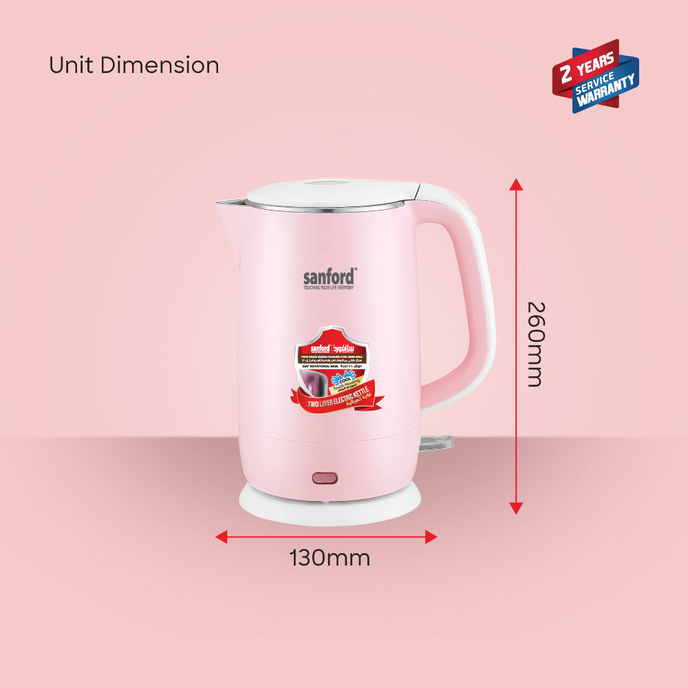 Sanford 1.5L Electric Kettle with Double Layer Protection | SF3353EK - Sanford India