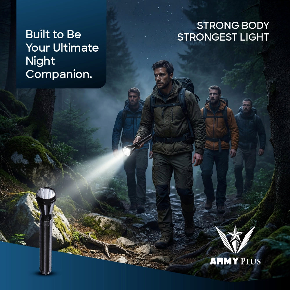 Sanford LED Torch Flashlight Army Plus Series Rechargeable Long-Range 2600m – SF4124SL