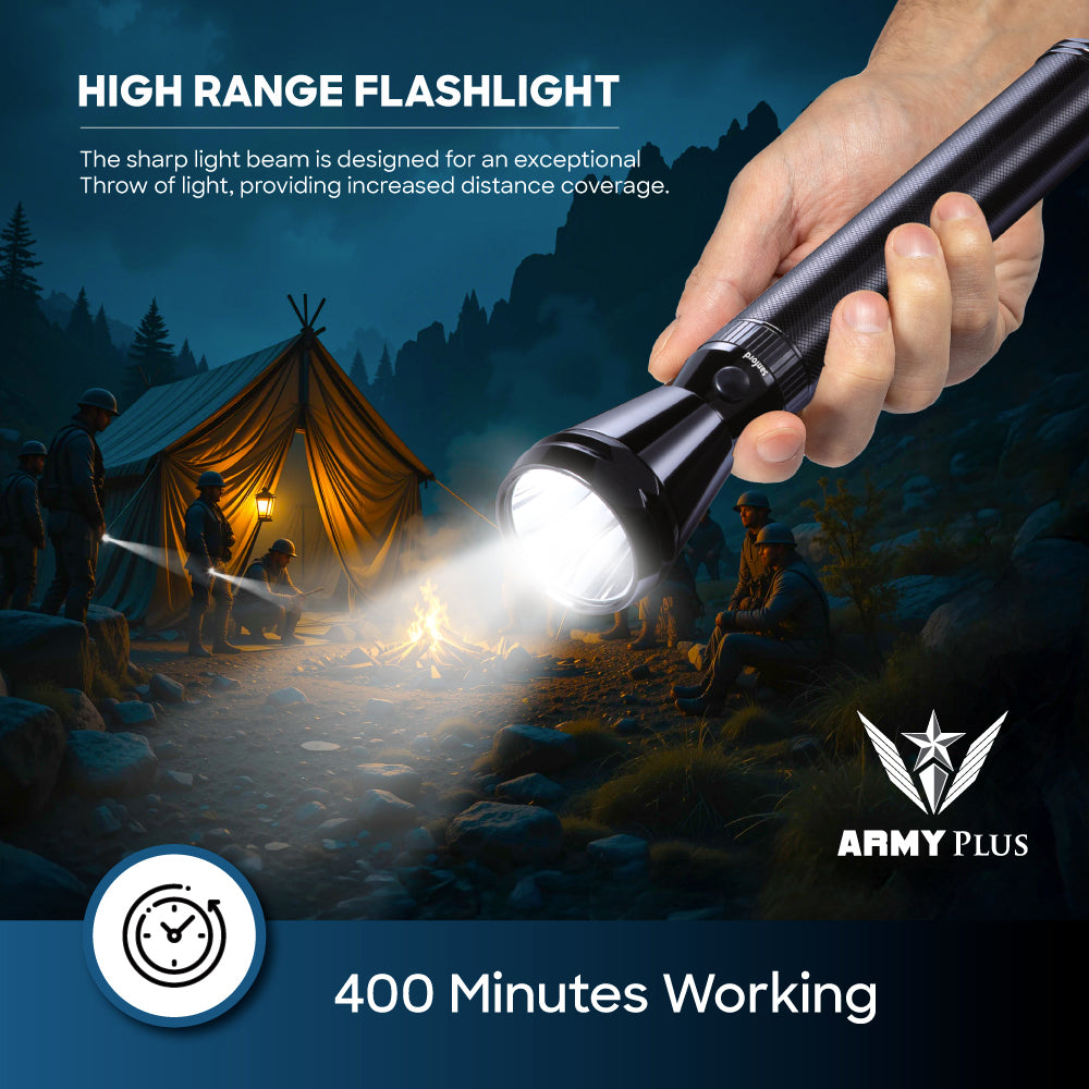 Sanford LED Torch Army Plus Series Rechargeable 2600 Meter Range (SF4124SL) - Sanford India