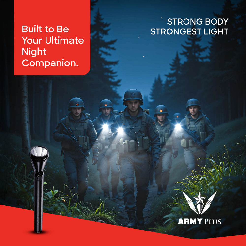 Sanford Army Plus Flashlight with LED, 2100M Beam Distance, Rechargeable | SF4129SL
