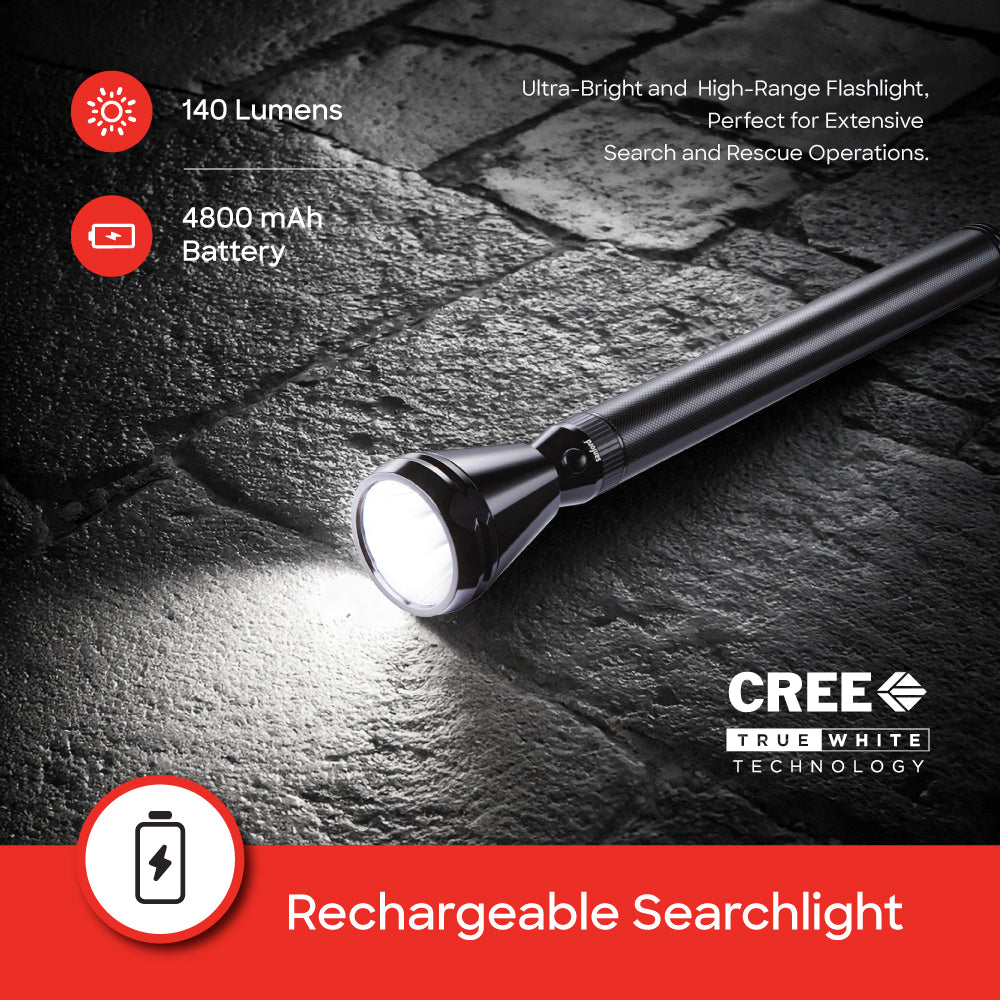 Sanford Army Plus Rechargeable Search Light with 2100 Meter Beam Range | SF4129SL - Sanford India