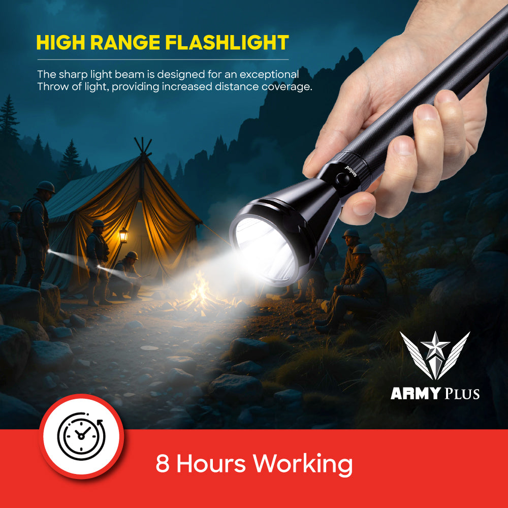 Sanford Army Plus Rechargeable Search Light with 2100 Meter Beam Range | SF4129SL - Sanford India
