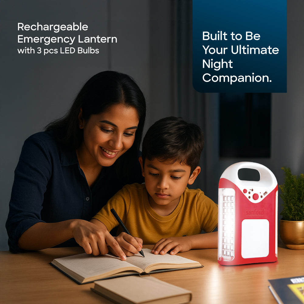 Sanford LED Emergency Light Rechargeable 3 Bulbs Power Bank Solar (SF4350SEL) - Sanford India