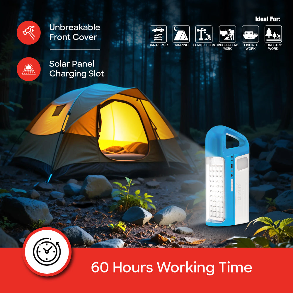 Sanford 80 LED Rechargeable Lantern with 60 Hour Backup and Solar Slot | SF454EL - Sanford India