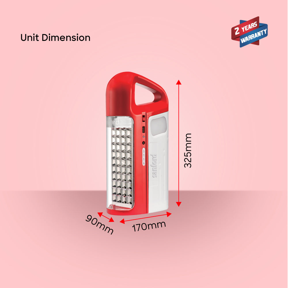Sanford 80 LED Rechargeable Lantern with 60 Hour Backup and Solar Slot | SF454EL - Sanford India