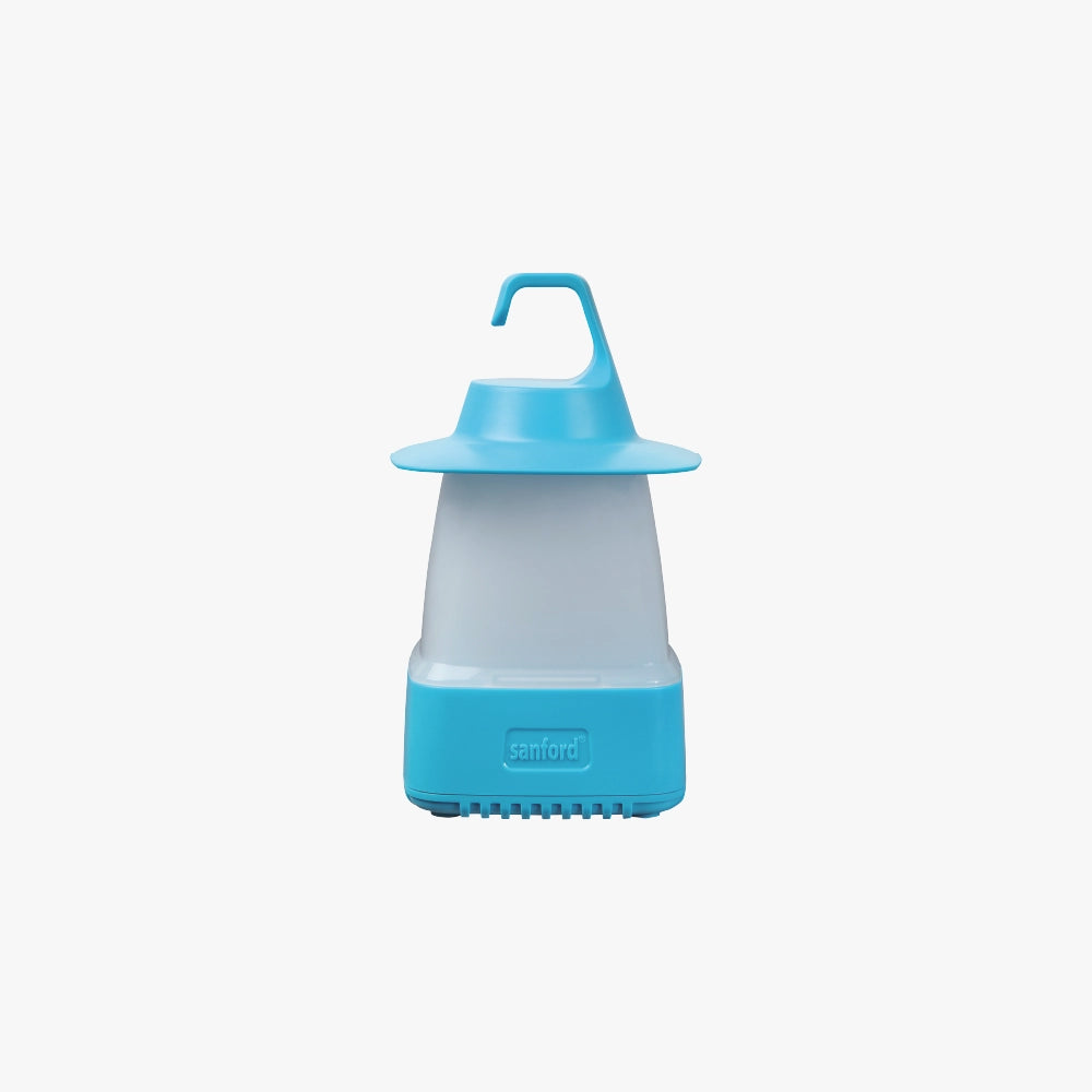 Portable LED camping lantern with 20 bright LEDs for outdoor use. 