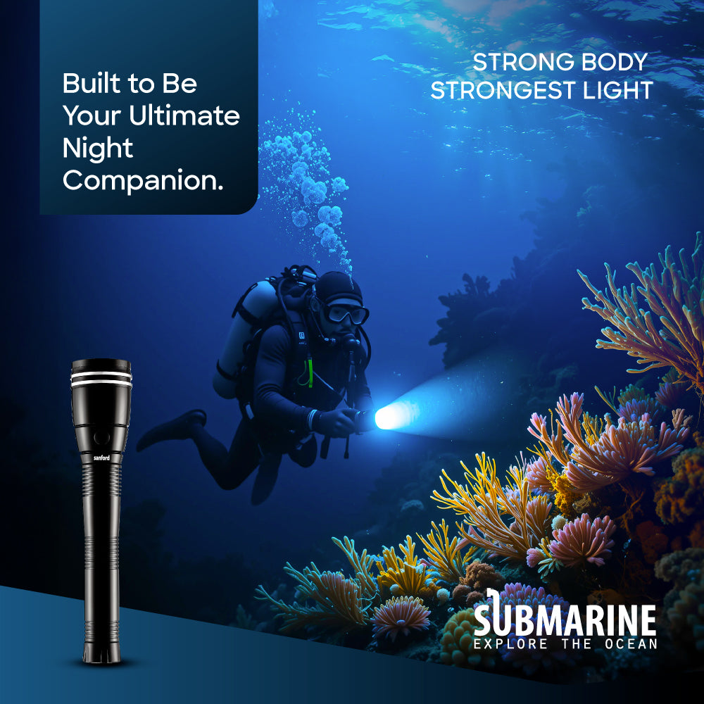 Sanford LED Torch Submarine Series Rechargeable 2500 Meter Range (SF4645SL)