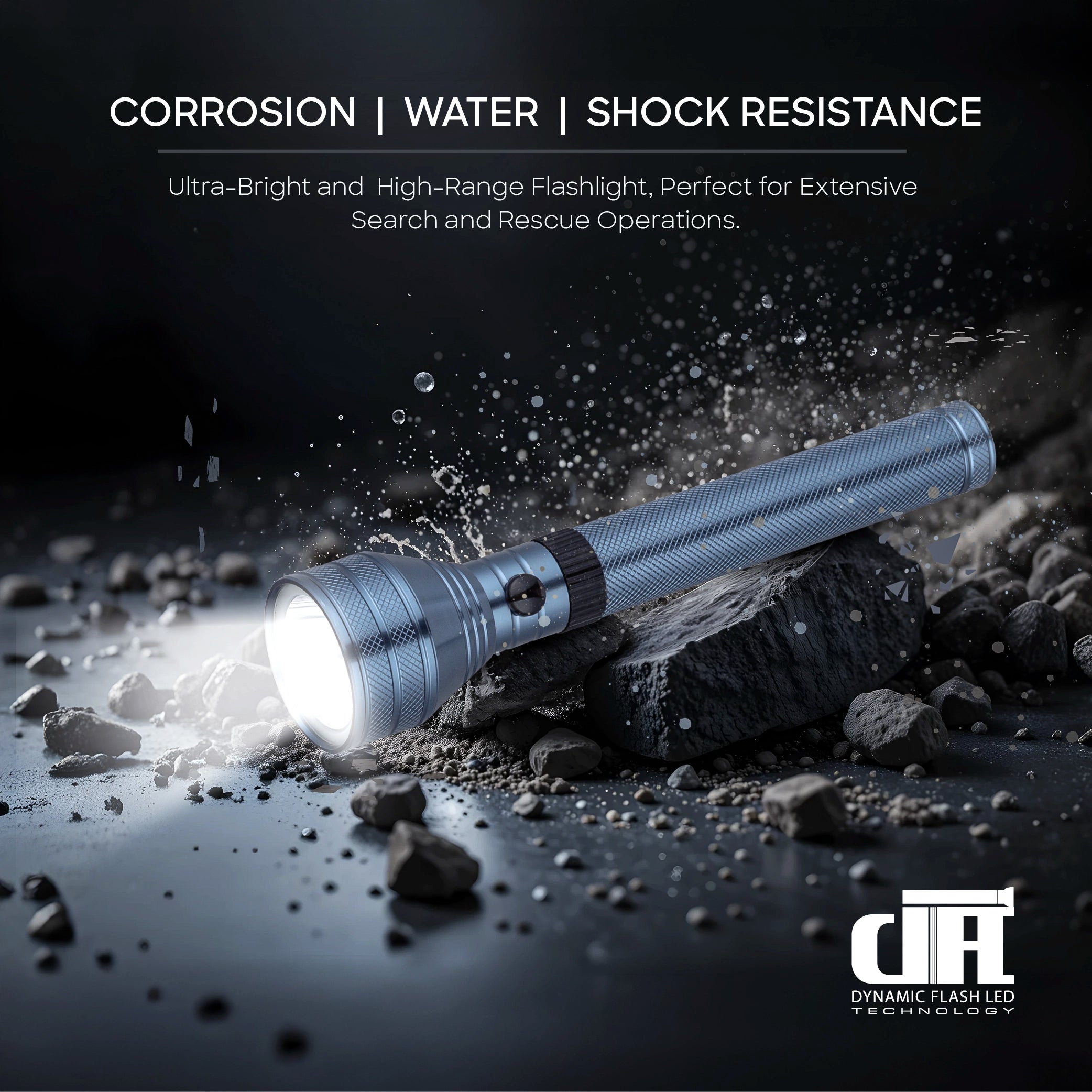Sanford LED Torch Flashlight Navy Series Rechargeable Long-Range 2800m – SF4663SL - Sanford India