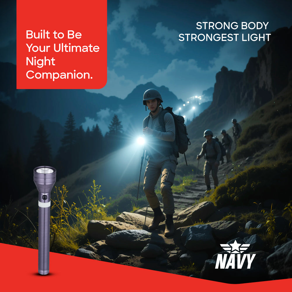 Sanford Rechargeable LED Search Light with High-Intensity Beam & Adapter | SF4664SL