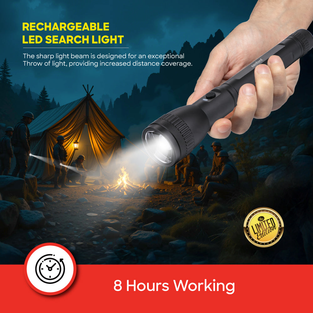 Sanford Glass Breaker Series 20W Rechargeable LED Search Light with 2200m Range | SF4667SL - Sanford India