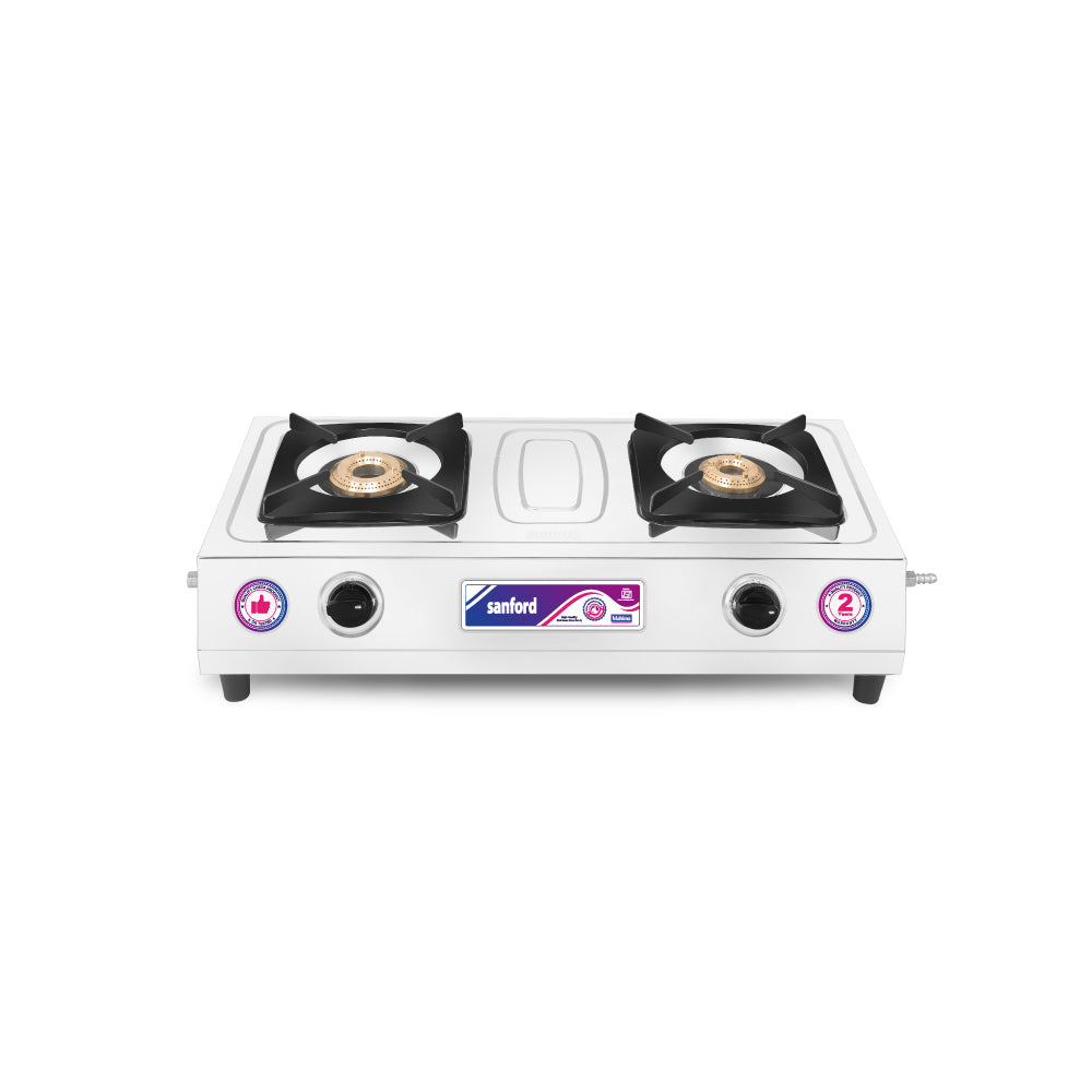 Sanford Mahima 2 Burner Gas Stove with Brass Burners | SF5223GC - Sanford India