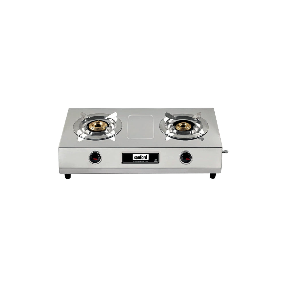 2 burner stainless steel gas stove brass burners sanford 1