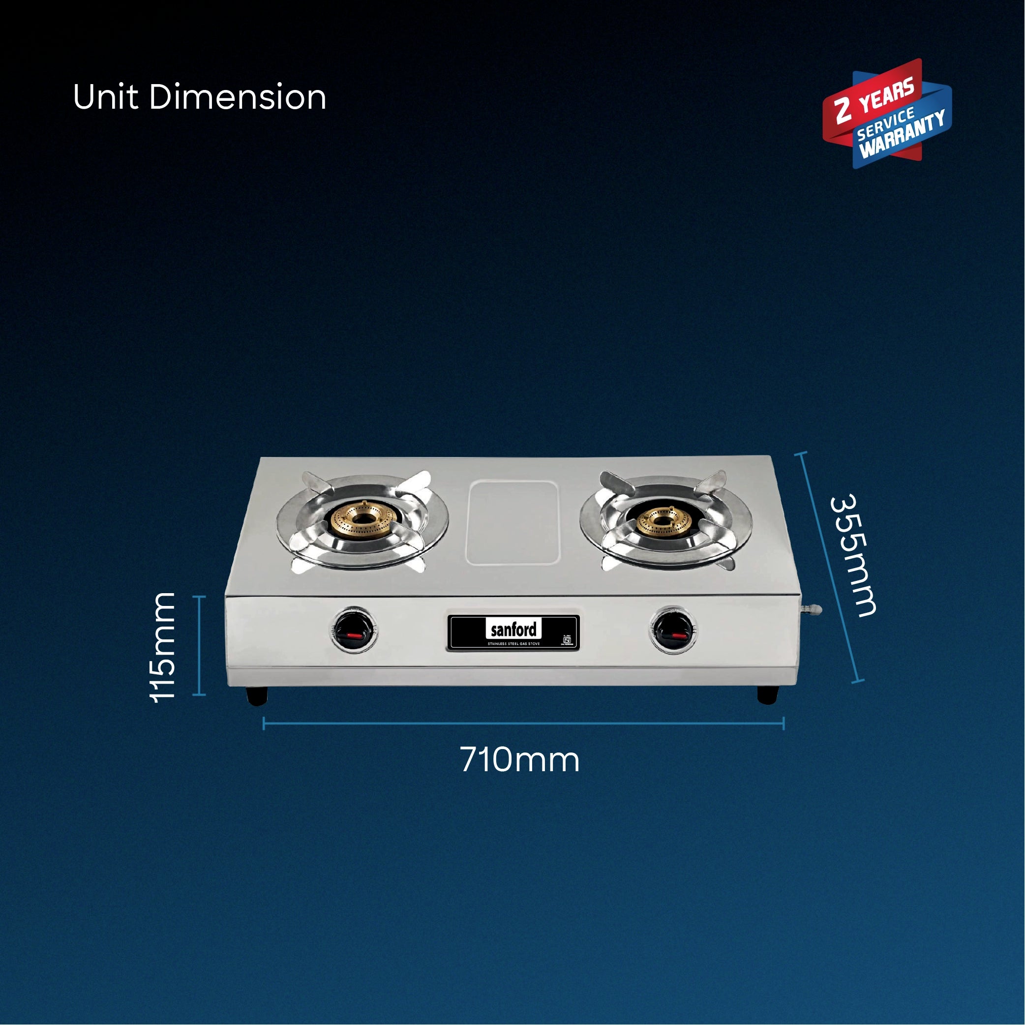 2 burner stainless steel gas stove brass burners sanford 6